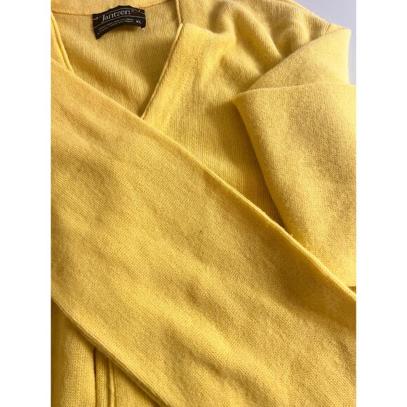Vintage Jantzen Yellow Button Front V Neck Grandpa Cardigan Sweater Men's XL - Picture 7 of 7
